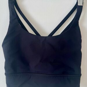 Lulu Lemon Black Strappy Sports Bra